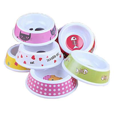 Hot Sales Round Printed Melamine Dog Bowl XMNFLY