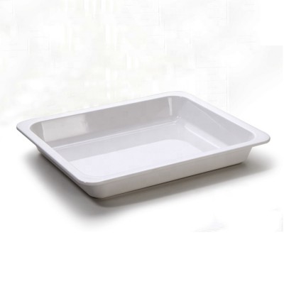 Spot Hotel Supplies 12.8 inch Rectangular Deep White Melamine Restaurant Tray