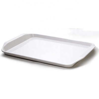 Spot Hotel Supplies 17.0 inch Rectangular White Melamine Tray With Handle