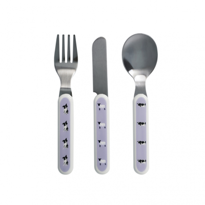 High Quality Melamine Stainless Steel Kids Cutlery Set With ABS Handle