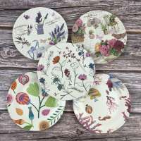 High quality Bamboo Fiber melamine dinner plates bpa free melamine fruit plate