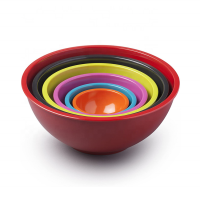 6 Pieces Gourmet Nested Colorful Melamine Mixing Bowl