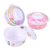 Melamine bpa free baby snack bowl with cover kids soup bowl with handle